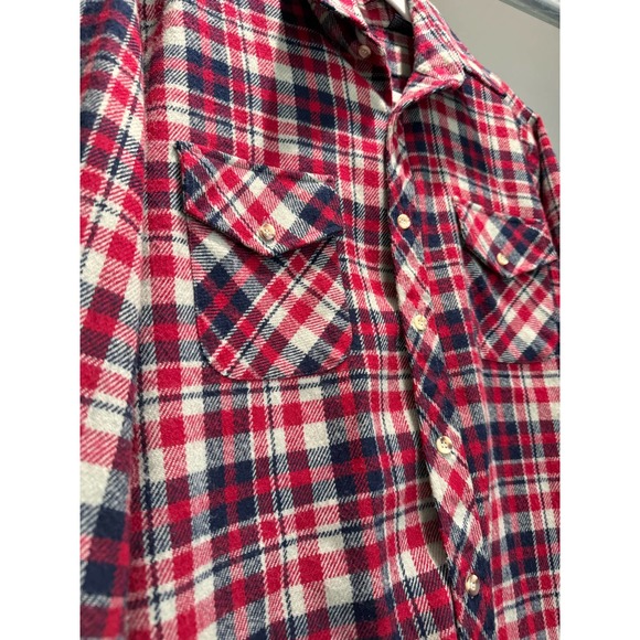 Vintage Vanderbilt Men's Flannel Red Blue Size Large - Picture 4 of 5